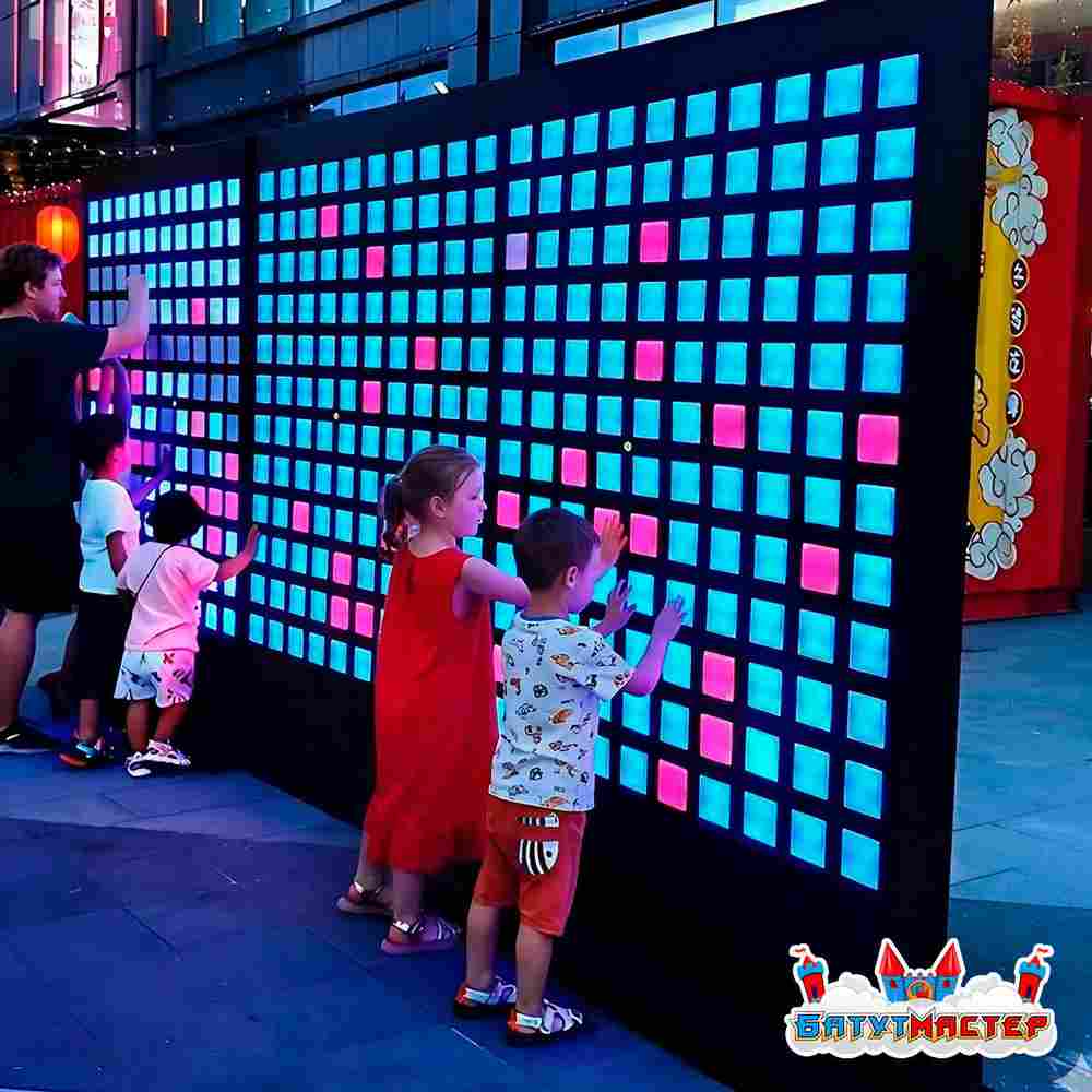 Детская интерактивная стена «Импульс», со световыми ячейками