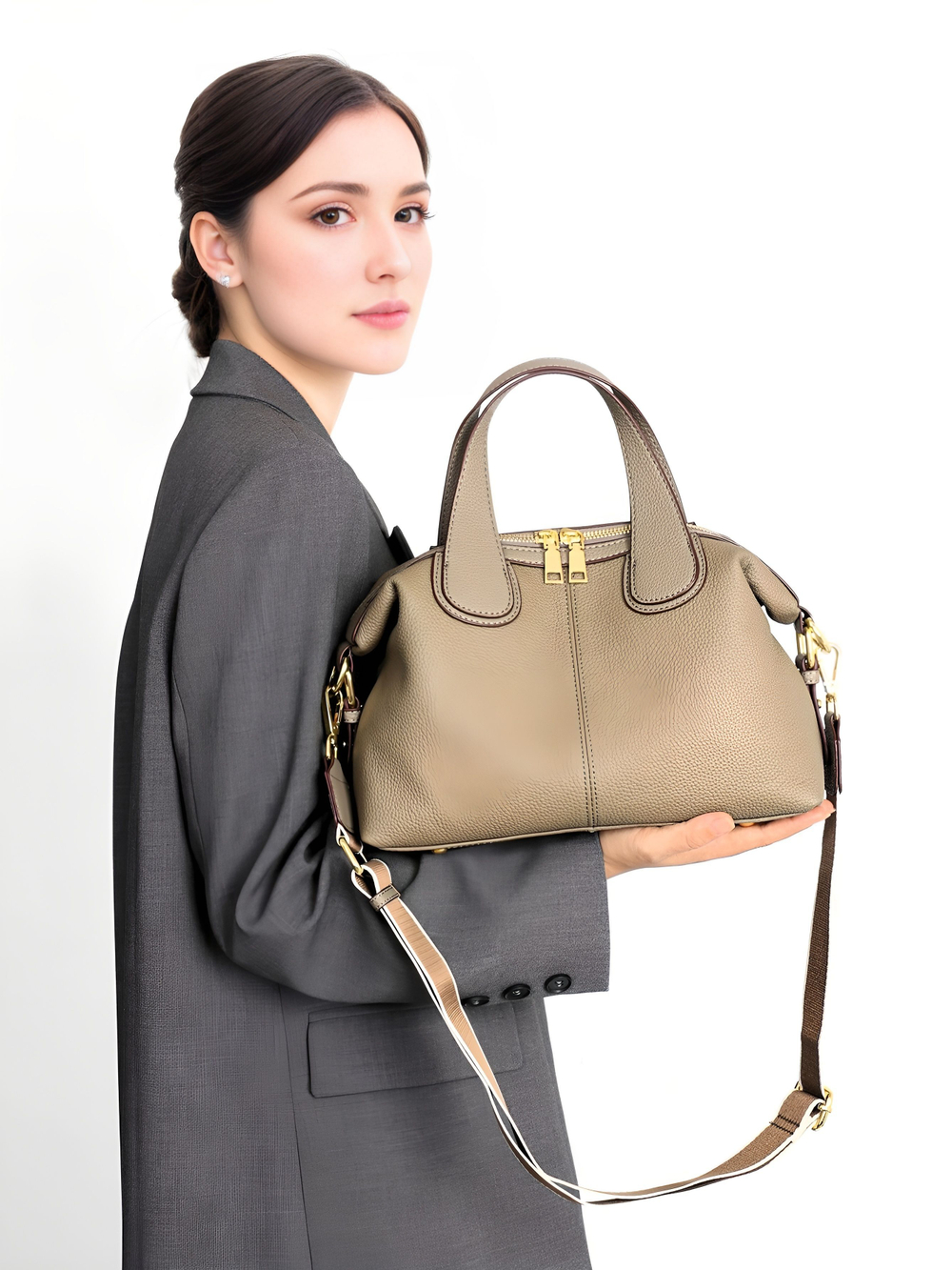 женская сумка на плечо из натуральной кожи