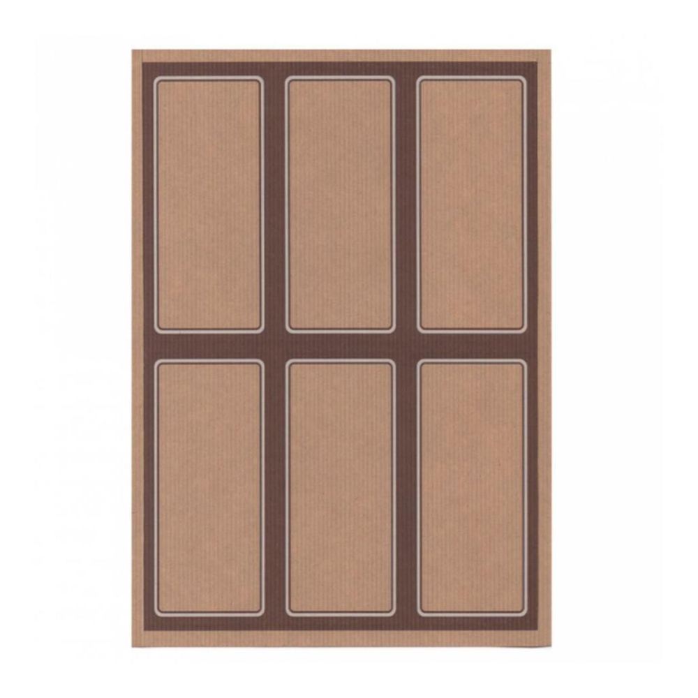 Этикетка бумажная самоклеящаяся крафт, 6,2*13,5 см, 100 листов, 6 наклеек/лист Garcia De Pou