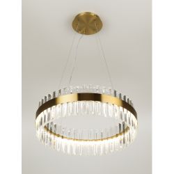 Люстра Rivoli Gwinnett 6193-201 подвесная светодиодная LED 3000-6300К 112 Вт с пультом | Хрусталь