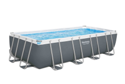 Каркасный прямоугольный бассейн Bestway 549х274х122 см + фильтр-насос 5678 л/ч, тент, лестница (56465 BW)