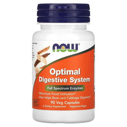 Для пищеварительной системы NOW Foods, Optimal Digestive System, 90 растительных капсул