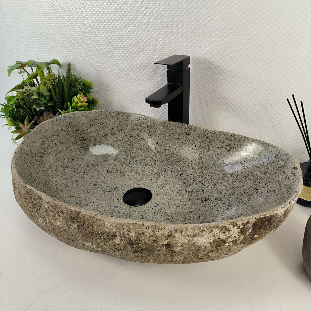 Раковина из речного камня RS-65521 61*39*15 0858
