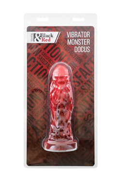 Вибратор Black&Red by TOYFA Monster Docus, силикон, красно-черный, 20 см
