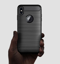 Чехол для iPhone XS цвет Gray (серый), серия Carbon от Caseport