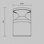 Наземный низкий светильник Maytoni Pyro O496FL-L21B3K