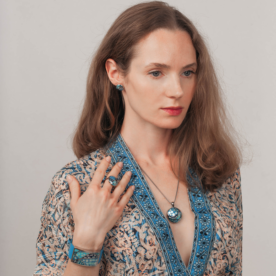 Серьги Fiore Luna AE01156-7 BL/S
