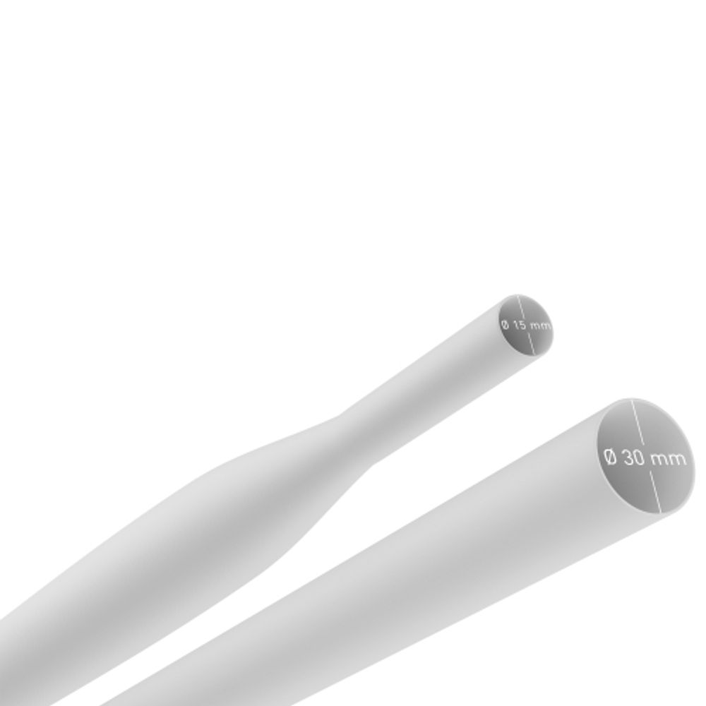 Термоусадочная трубка ЭРА NO-224-489 ТТУ нг-LS 30/15 белая в отрезках по 1 м 10 шт | Термоусадочная трубка (ТУТ)