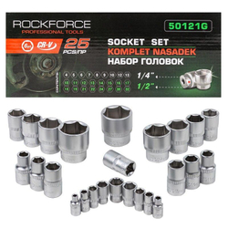 Головки 1/4'', 1/2'', набор 25пр RF-50121G