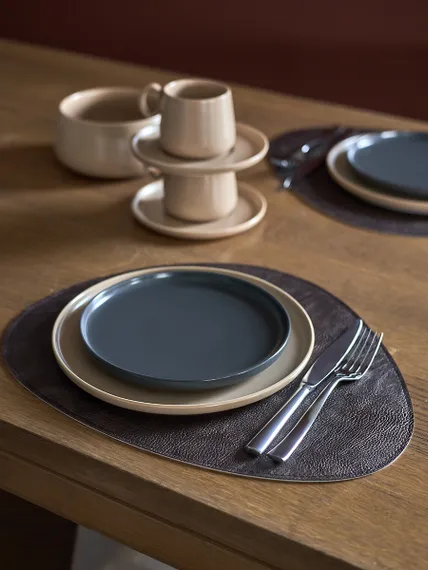 Набор из 4-х двухсторонних сервировочных салфеток drop, 33х41 см, шоколадный/бежевый