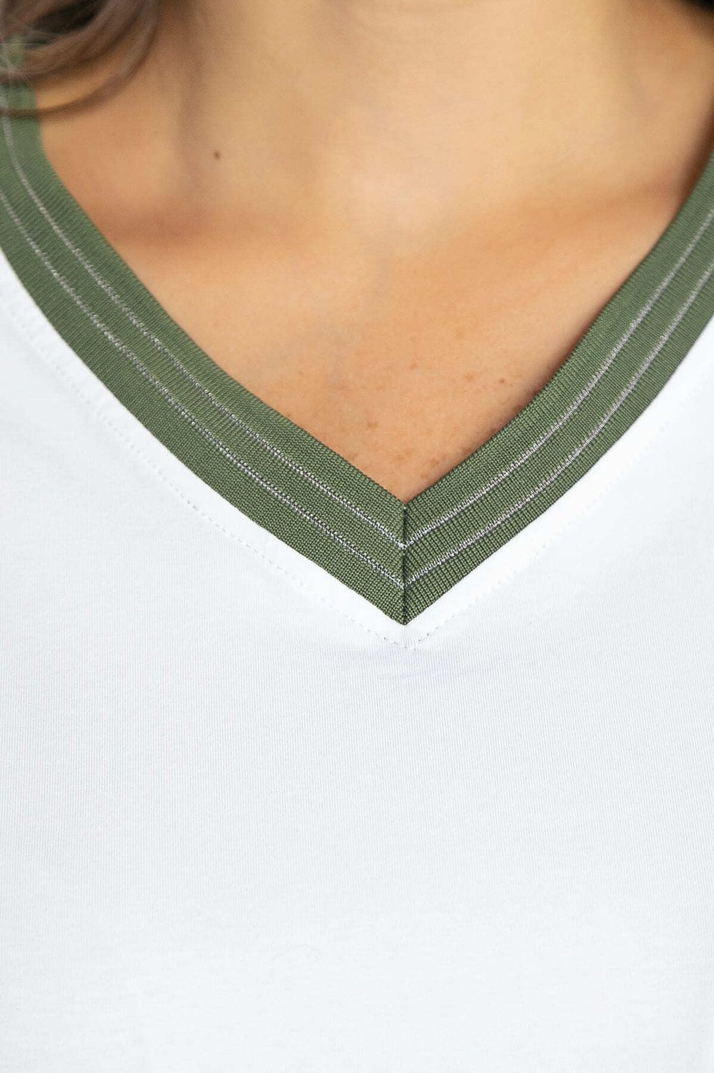 Блуза Лотус (бело-оранжевая) Б13160-20М LT Collection