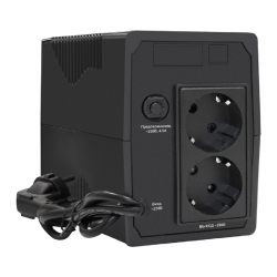 Источник бесперебойного питания Exegate EX292785RUS ИБП ExeGate Power Back BNB-1000.LED.AVR.2SH &lt;1000VA / 650W, LED, AVR, 2*Schuko, Black&gt;