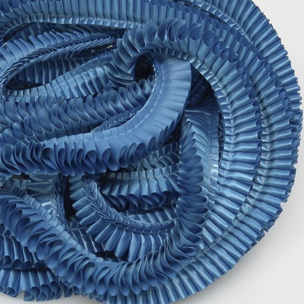 Лента плиссированная для наградных розеток. Цвет ГОЛУБОЙ. Код цвета 8А.