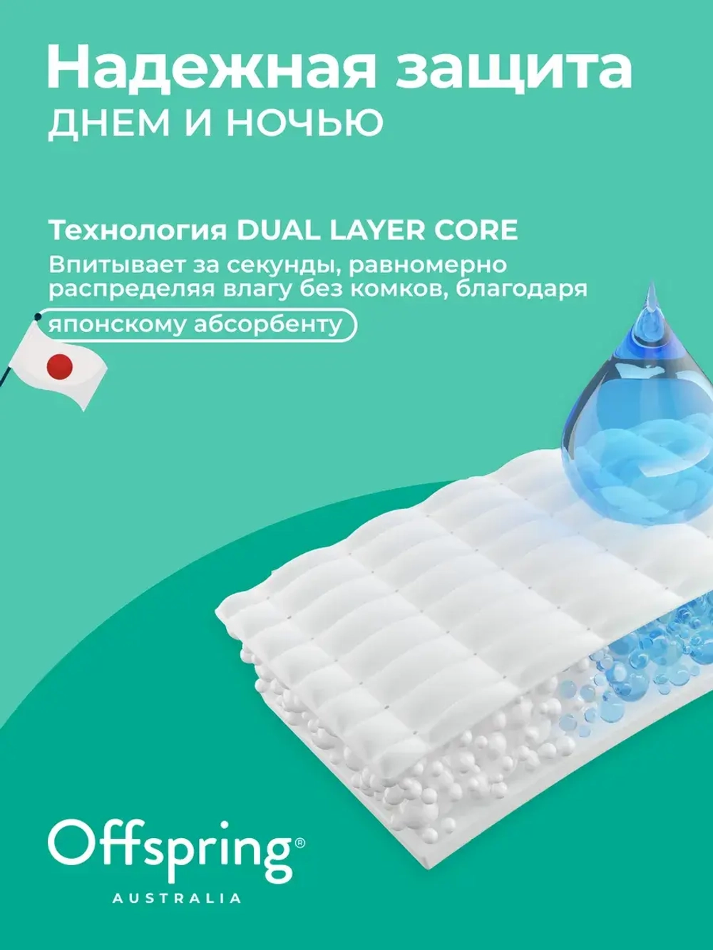 Трусики Offspring L (9-14 кг) Сова 36 шт