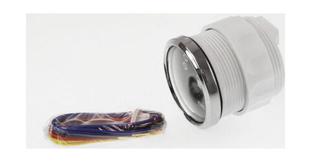 Указатель уровня топлива светодиодный, черный циферблат, нержавеющий ободок, д. 52 мм