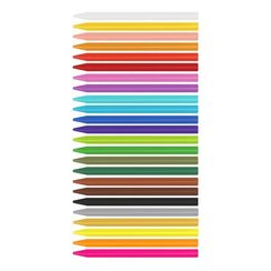 Rəngli karandaş \ Цветные карандаши \Box 24  round plastıpastel colours mılan