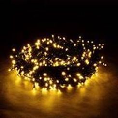 Светодиодная нить 5 м., 50 теплых белых LED ламп, зеленый провод, Vegas (55059)