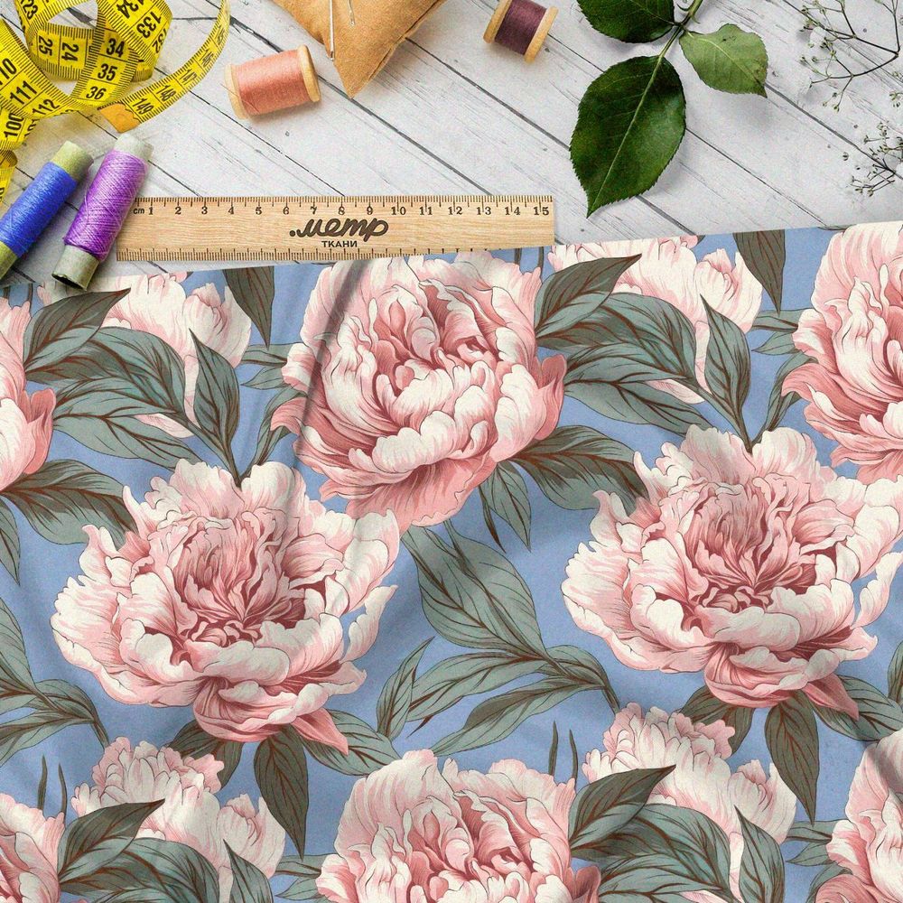 Ткань премиум мембрана гармония пионов