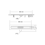Душевой лоток Vincea SAY CARMINE 510.50.P.PITI, 50 см, хром
