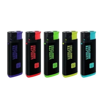 Зажигалки турбо XHD 90 LED BLACK SP (комплект 50 шт)