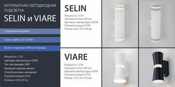 Новинки! Настенные светодиодные светильники Selin и Viare. От компании Elektrostandard!