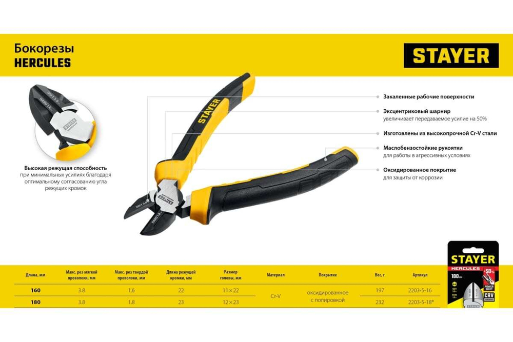 Бокорезы STAYER Hercules 160 мм 2203-5-16_z03