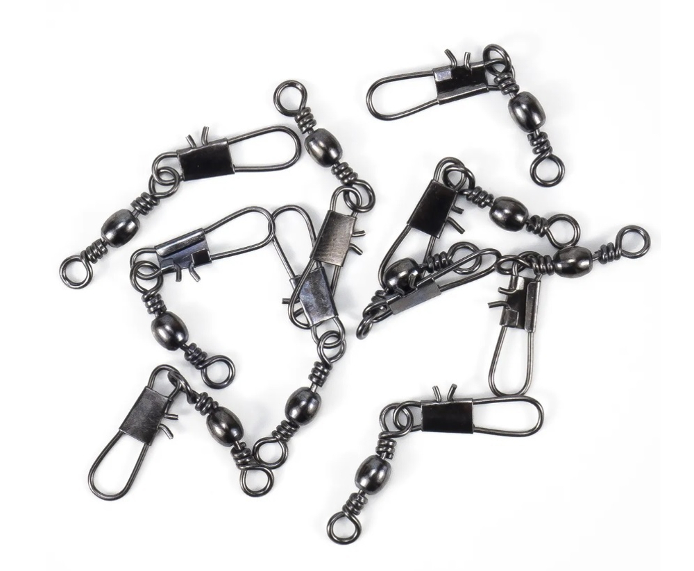 Вертлюг рыболовный  с карабином Mikado With Interlock Snap BN