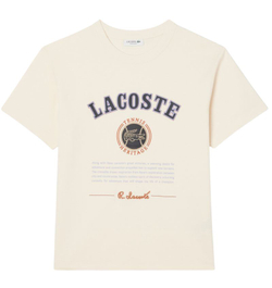 Lacoste Slim Fit Interlock Print - ecru white