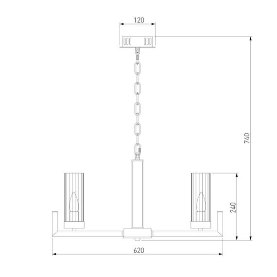Подвесная люстра Eurosvet Arganie 60133/6 латунь