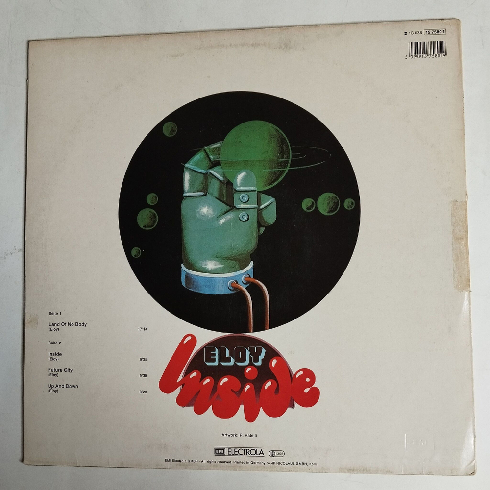 Винтажная виниловая пластинка LP Eloy Inside (Germany 1984)
