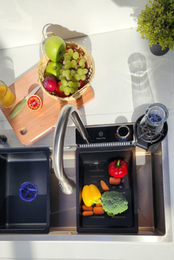 Многофункциональная кухонная мойка из нержавеющей стали BZ9954JS цвета Золотой