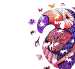 Радужный тукан Chapa - Деревянные пазлы разной формы, уникальные картины которые вы собираете сами