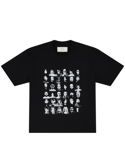 Футболка Лица черная