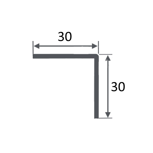 Угол 30*30мм "DO-5" 2,7м Дуб беленый ламинир. алюм.