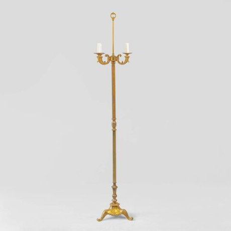 Винтаж: Винтажный бронзовый торшер на литых ножках