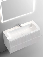 Тумба подвесная SANCOS Snob T 995х445х500, c двумя ящиками оснащенными доводчиками, Bianco, арт.SNT100W