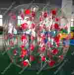 Бампербол ТПУ, диаметр 1,2 м, с красными держателями