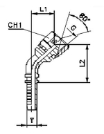 Фитинг DN 08 BSP (Г) 3/8 (45)