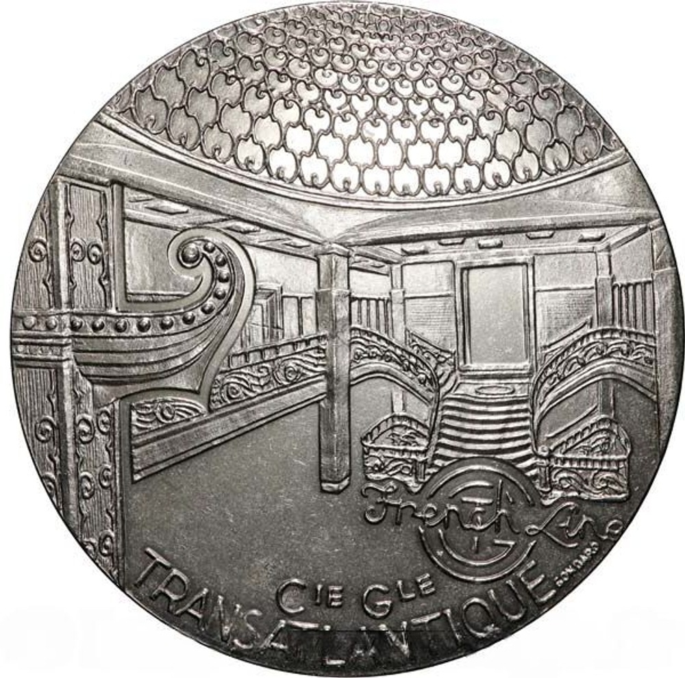 France, Fifth Republic, "Paquebot Paris" Silver-Plated Nickel Medal, 1921