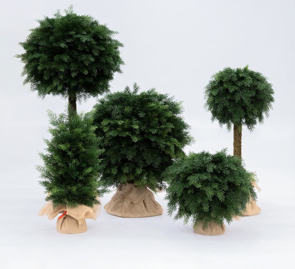 Искусственная Туя-Шар на ножке / туя Чупа Чупс (Литая хвоя) 80 см \ 115 см