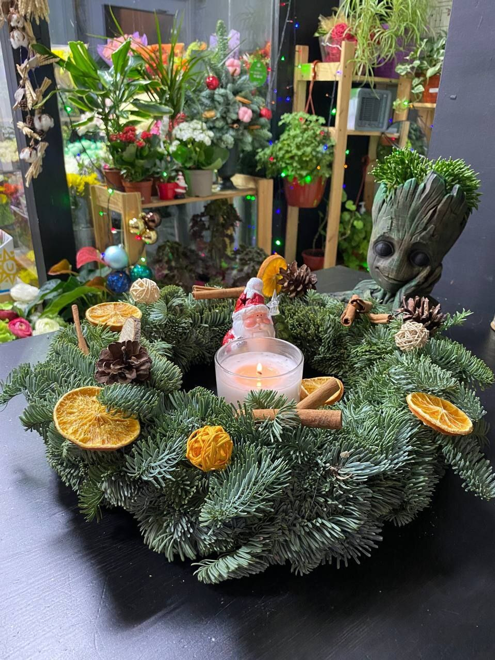 Венок с апельсинами