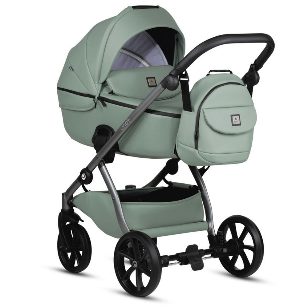 Коляска 2 в 1 Tutis Uno 5 Plus Leather collection, Sage