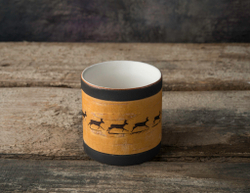 Кружка большая фарфоровая без ручки. Коллекция Christmas (Рождество)