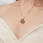 Подвеска «Лилия» из красного золота с фианитами