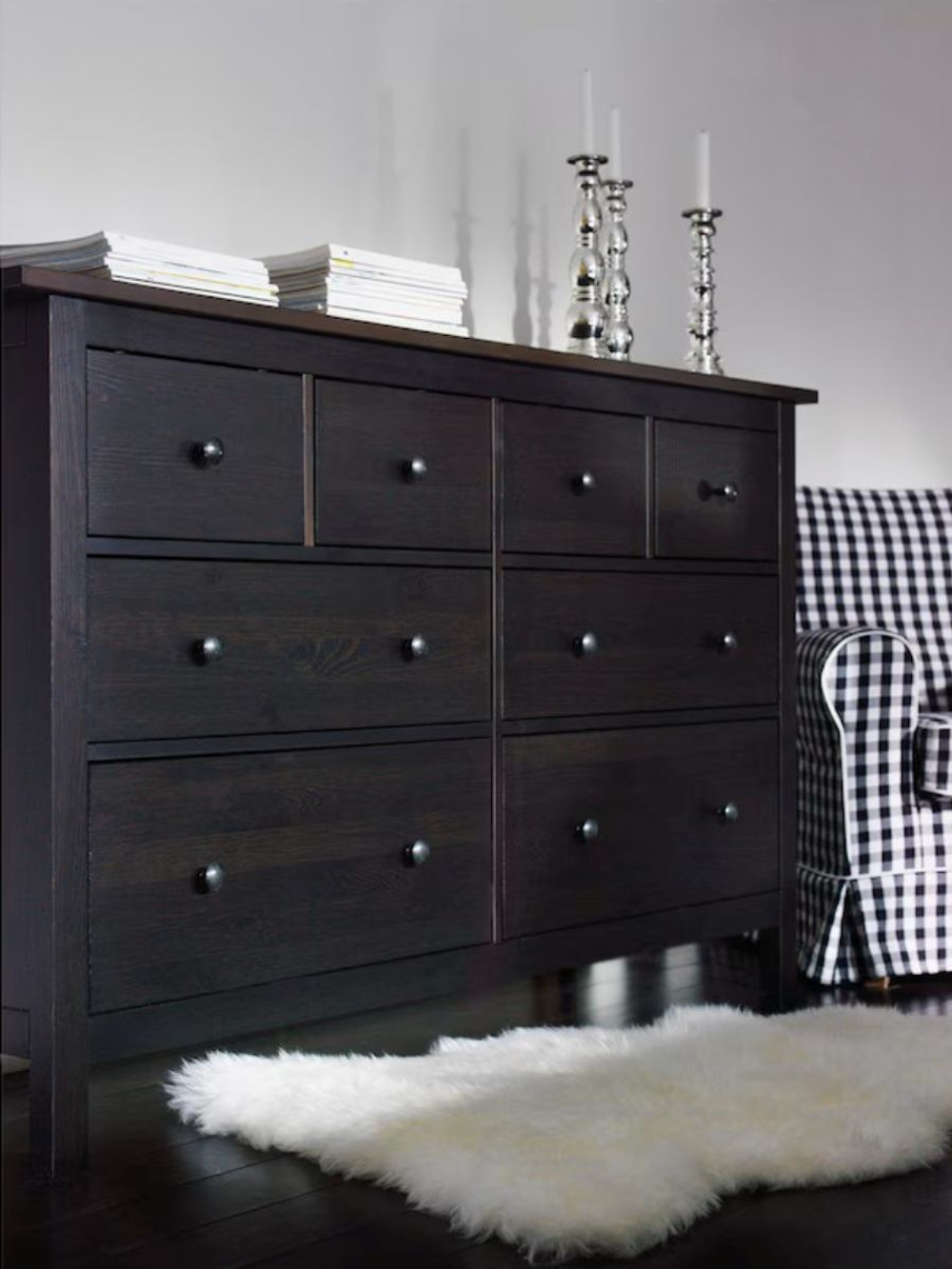 IKEA Комод HEMNES 46х70х35, КЫМОР 1 ящик, белый, (ХЕМНЕС ИКЕА)