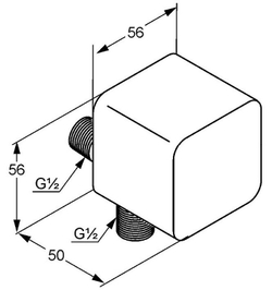 Шланговое подключение Kludi A-Qa хром (6554305-00)