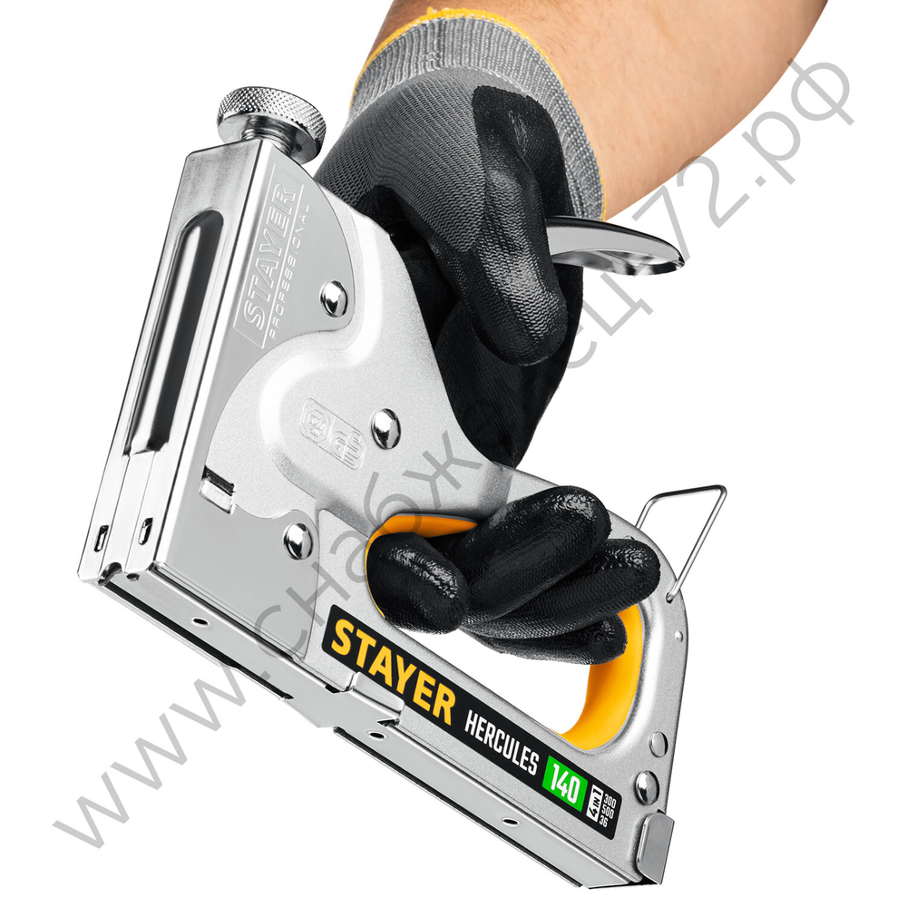 STAYER HERCULES-140 тип 140 (G/11/57) 20GA (6-14 мм)/36/300/500, стальной мощный степлер (31510)
