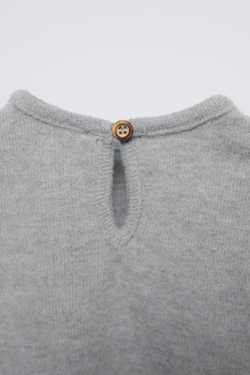 ZARA ЛОНГСЛИВ ИЗ МЯГКОЙ ТКАНИ С ВОЛНИСТОЙ КРОМКОЙ, СЕРЫЙ С МЕЛАНЖЕВЫМ ЭФФЕКТОМ