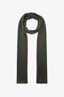 ZARA ПЛАТОК С АТЛАСНЫМ ПРИНТОМ, РАЗНОЦВЕТНЫЙ