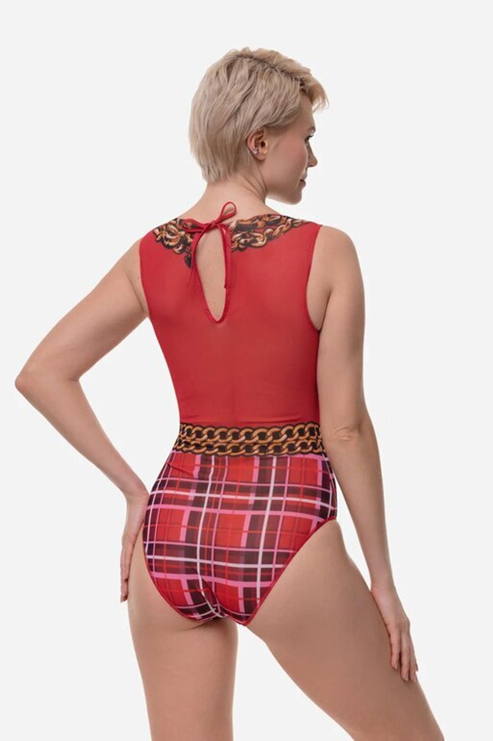 Купальник без рукава "Шотландская клетка" (Tartan)